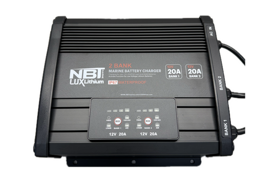 NBT Lux Charger 12v/36v 20A 2 Bank AC-DC Onboard Charger