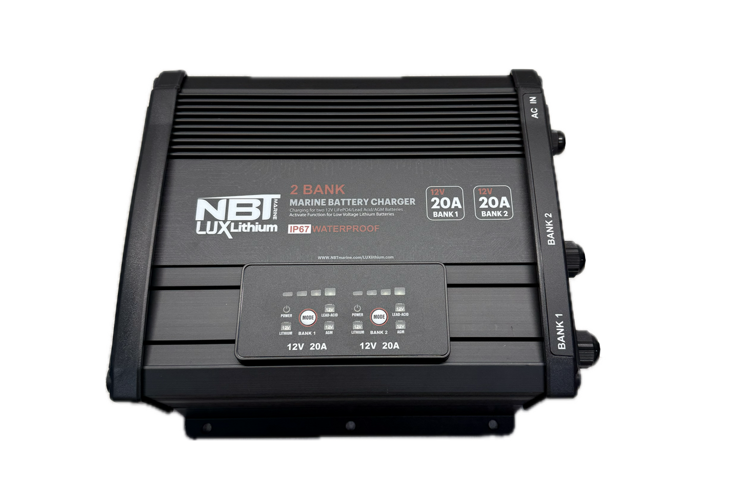 Nbt Lux Charger 12v 2 Bank 20A AC-DC Onboard Charger