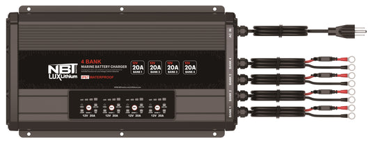 NBT Lux Charger 12v 4 Bank 20A AC-DC Onboard Charger